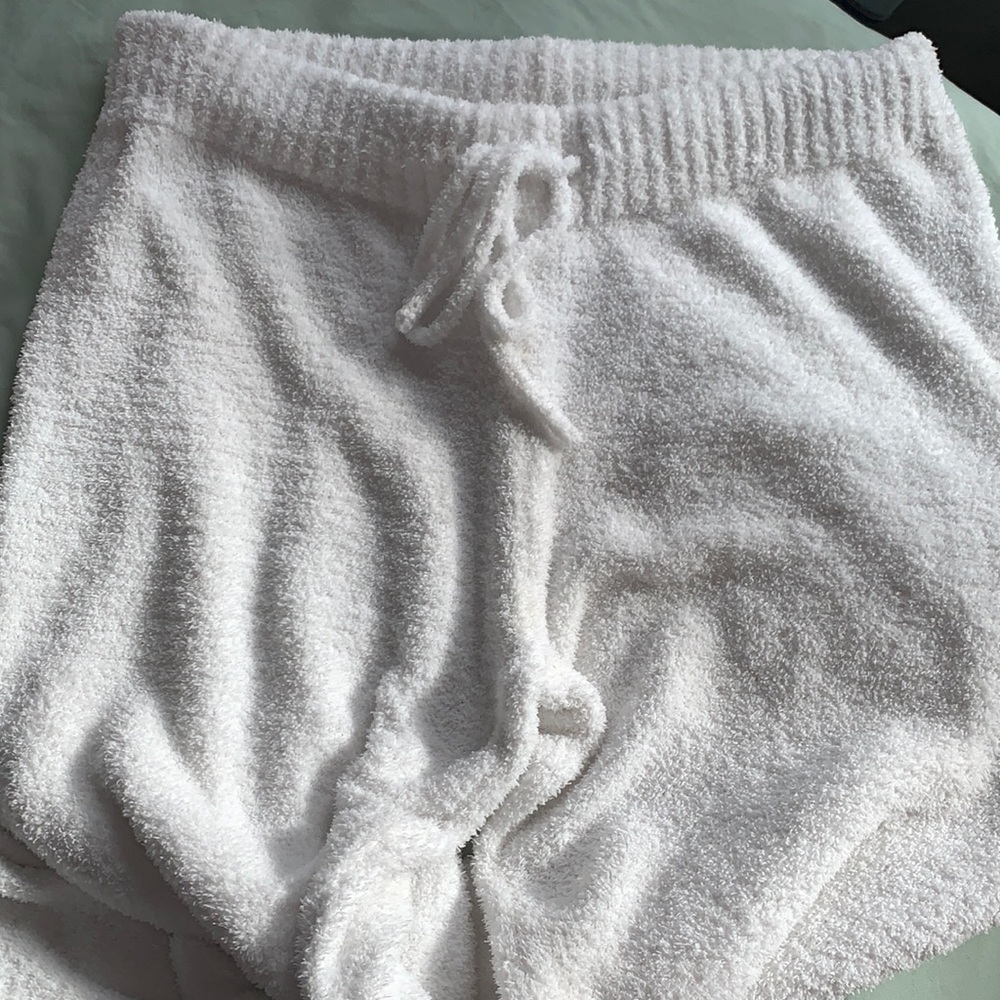 White Fuzzy PJ Pants